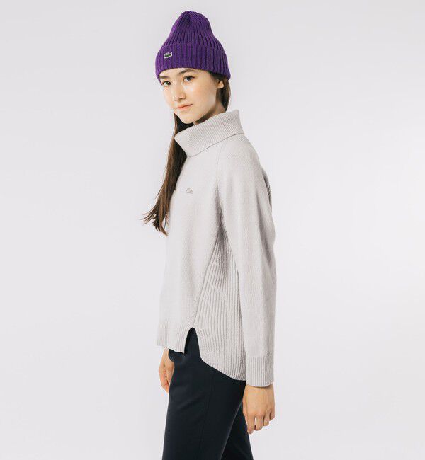 LACOSTE「ミドルゲージタートルネックニットセーター」|ニット・セーター|