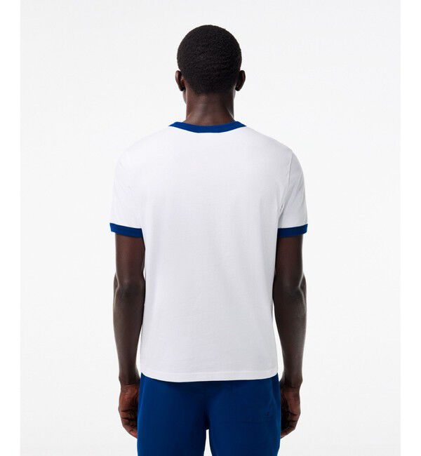 LACOSTE「ネームプリントトリムTシャツ」|Tシャツ・カットソー|