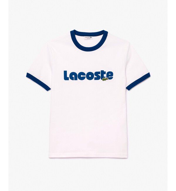LACOSTE「ネームプリントトリムTシャツ」|Tシャツ・カットソー|