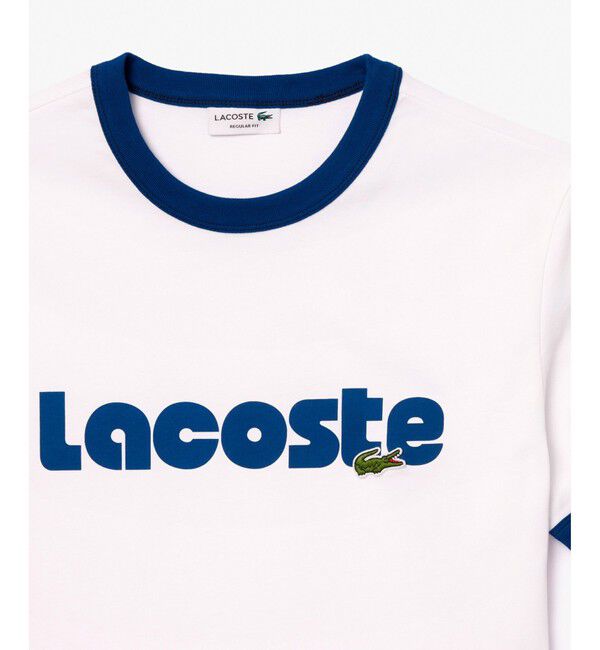 LACOSTE「ネームプリントトリムTシャツ」|Tシャツ・カットソー|