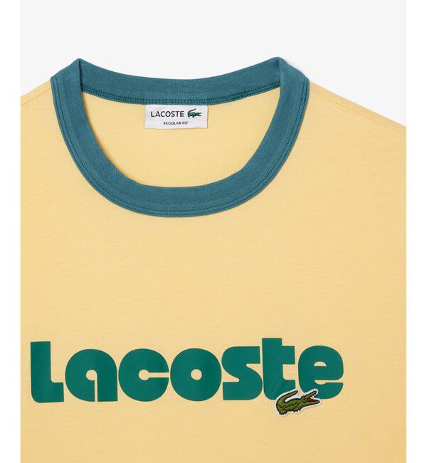 LACOSTE「ネームプリントトリムTシャツ」|Tシャツ・カットソー|
