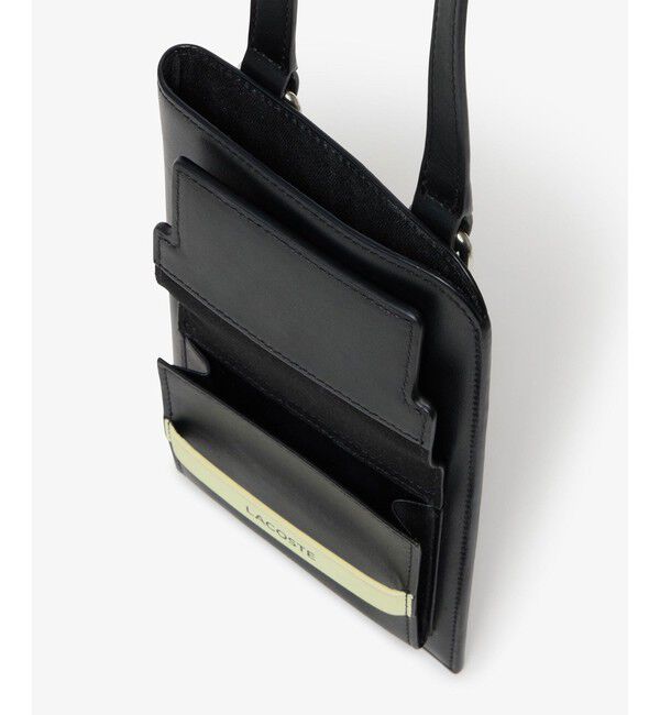 LACOSTE「レザースマホポーチ」|ショルダー・メッセンジャー|