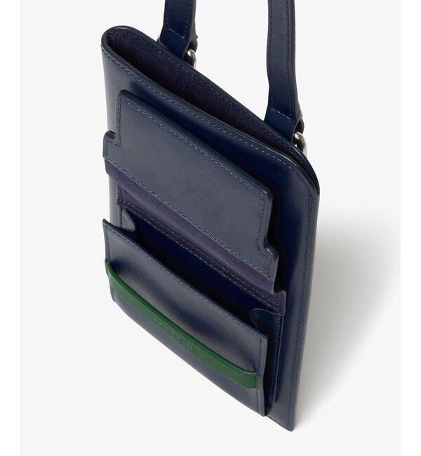 LACOSTE「レザースマホポーチ」|ショルダー・メッセンジャー|