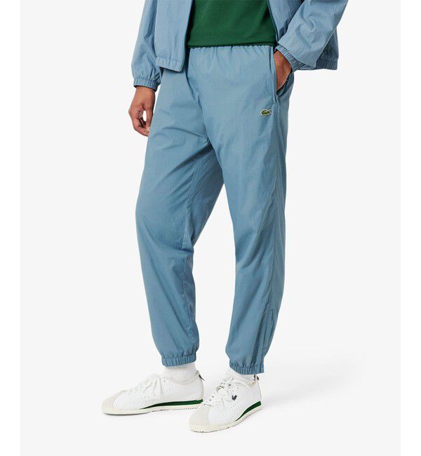 LACOSTE「ワッシャー加工 ナイロン 軽量撥水トラックパンツ」|その他|グレイッシュブルー