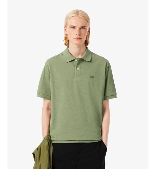 LACOSTE「ヘビーウェイトルーズフィットポロシャツ」|ポロシャツ|セージグリーン