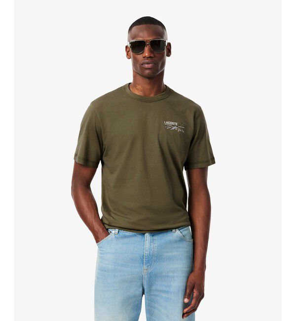 LACOSTE「シャンタコバックプリントTシャツ」|Tシャツ・カットソー|オリーブ
