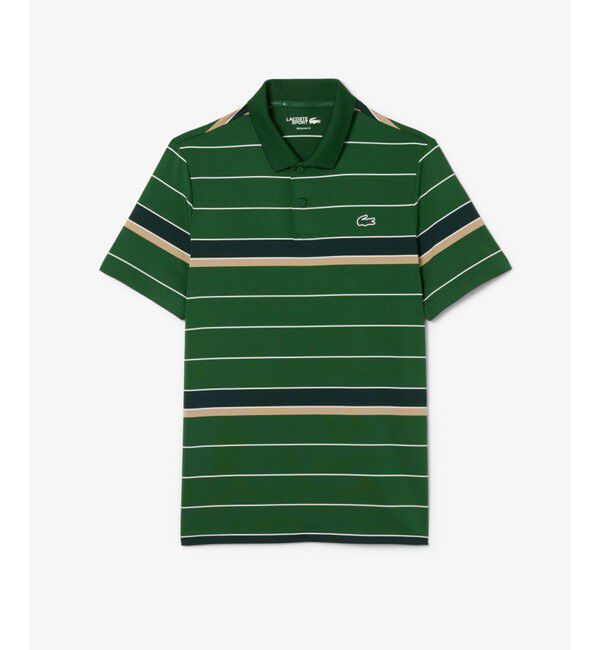 LACOSTE「ウルトラドライボーダーゴルフポロシャツ」|ポロシャツ|グリーン