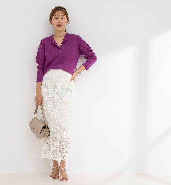 NOLLEY'S sophi「《手洗い可能》ウール100%クルーネックカーディガン」|カーディガン|