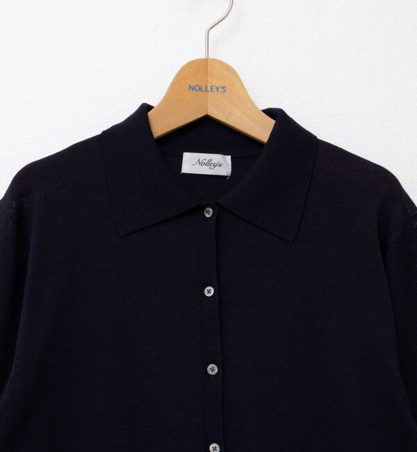 NOLLEY'S「《手洗い可能》16Gマレー襟付きカーディガン」|カーディガン|