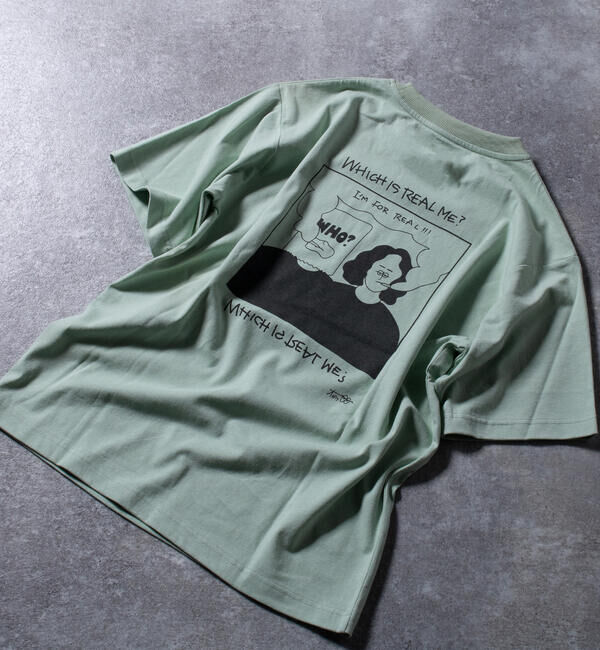 GLOSTER「イラストレーター"オガワ＠ogwillust"コラボTシャツ 『Which is real me』」|Tシャツ・カットソー|