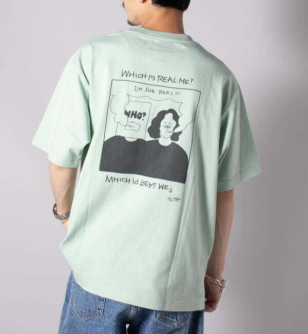 GLOSTER「イラストレーター"オガワ＠ogwillust"コラボTシャツ 『Which is real me』」|Tシャツ・カットソー|