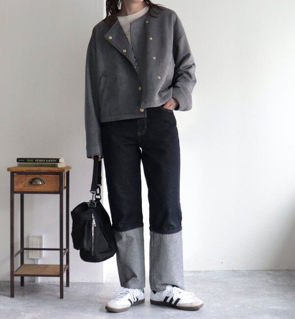 fredy emue「ダンボールスウェードライダースブルゾン」|ブルゾン・スタジャン|