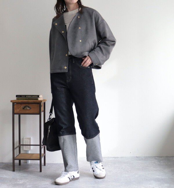 fredy emue「ダンボールスウェードライダースブルゾン」|ブルゾン・スタジャン|