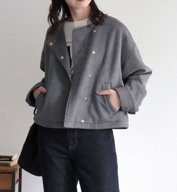 fredy emue「ダンボールスウェードライダースブルゾン」|ブルゾン・スタジャン|