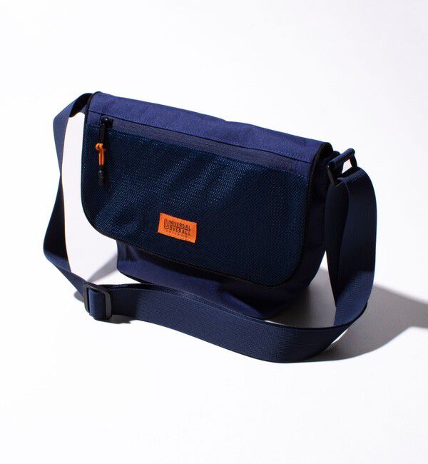GLOSTER「【UNIVERSAL OVERALL/ユニバーサルオーバーオール】メッシュフラップショルダーバッグ」|ショルダー・メッセンジャー|ネイビー