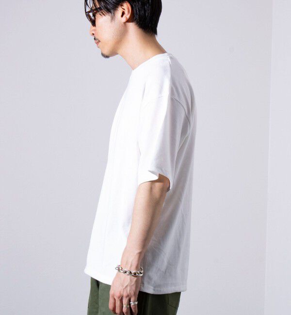 GLOSTER「【GLOSTER/グロスター】裾ドロスト 機能素材Tシャツ 無地T ショートスリーブ」|Tシャツ・カットソー|