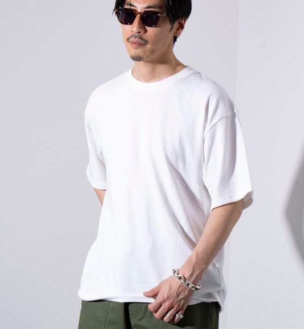 GLOSTER「【GLOSTER/グロスター】裾ドロスト 機能素材Tシャツ 無地T ショートスリーブ」|Tシャツ・カットソー|