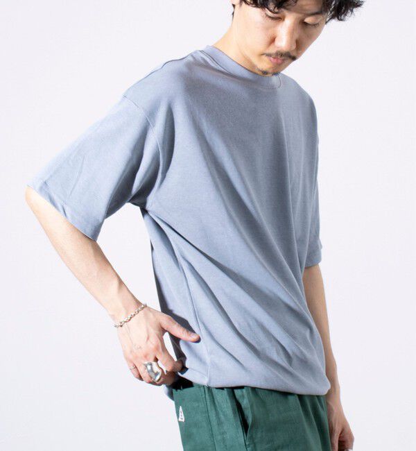 GLOSTER「【GLOSTER/グロスター】裾ドロスト 機能素材Tシャツ 無地T ショートスリーブ」|Tシャツ・カットソー|