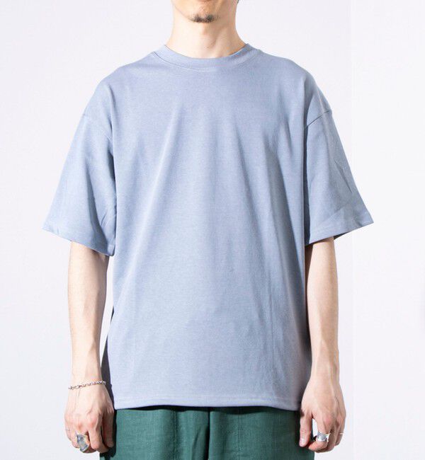 GLOSTER「【GLOSTER/グロスター】裾ドロスト 機能素材Tシャツ 無地T ショートスリーブ」|Tシャツ・カットソー|