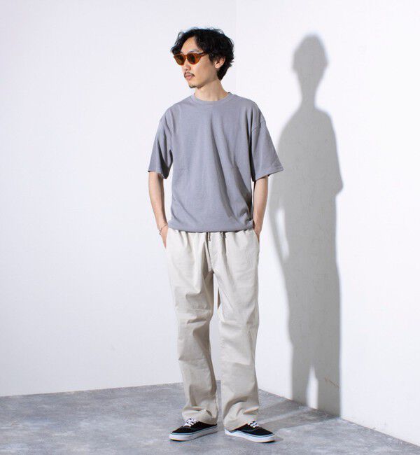 GLOSTER「【GLOSTER/グロスター】裾ドロスト 機能素材Tシャツ 無地T ショートスリーブ」|Tシャツ・カットソー|