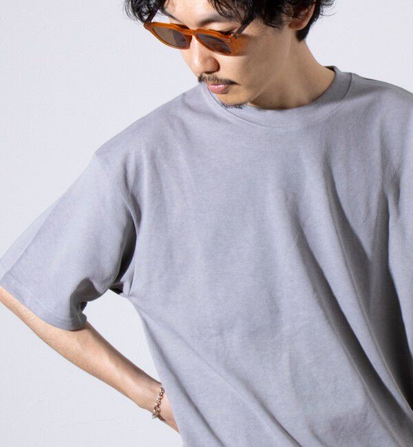 GLOSTER「【GLOSTER/グロスター】裾ドロスト 機能素材Tシャツ 無地T ショートスリーブ」|Tシャツ・カットソー|