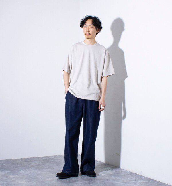 GLOSTER「【GLOSTER/グロスター】裾ドロスト 機能素材Tシャツ 無地T ショートスリーブ」|Tシャツ・カットソー|