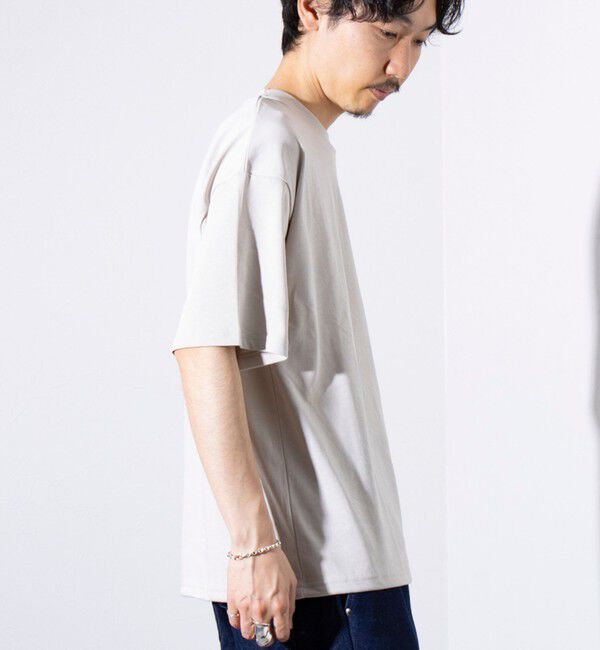 GLOSTER「【GLOSTER/グロスター】裾ドロスト 機能素材Tシャツ 無地T ショートスリーブ」|Tシャツ・カットソー|