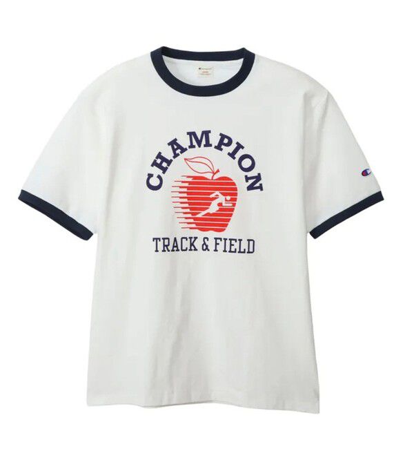 GLOSTER「【Champion/チャンピオン】ショートスリーブ リンガーTシャツ プリントT」|Tシャツ・カットソー|ホワイト系その他