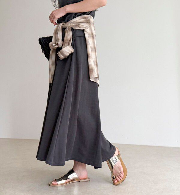 fredy emue「《セットアップ対応》タンブラー鹿の子フレアースカート」|スカート|チャコールグレー
