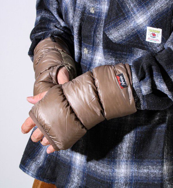 GLOSTER「【NANGA/ナンガ】Mt.LODGE DOWN WRIST GAITERS」|手袋|モカ