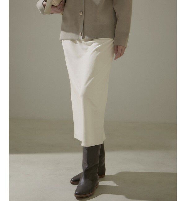 SALON adam et rope'「ベロアロングスリットタイトスカート【セットアップ対応・洗える】」|スカート|