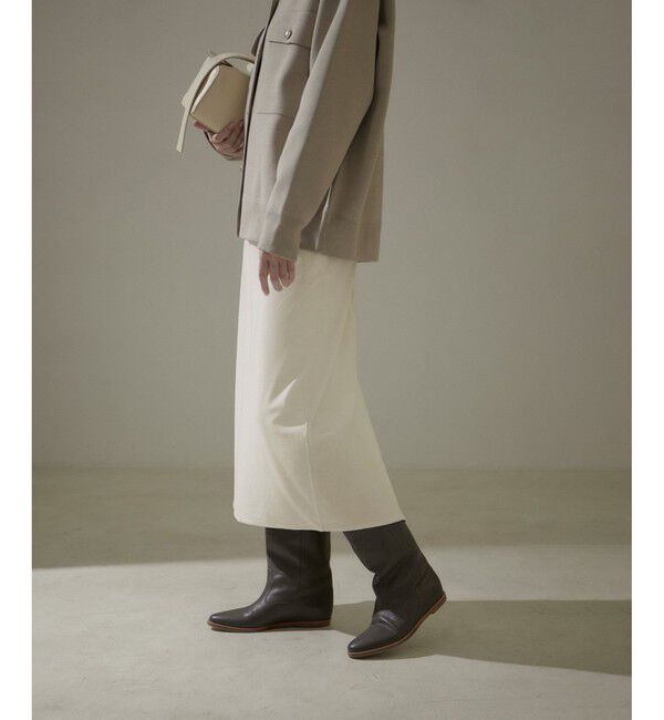 SALON adam et rope'「ベロアロングスリットタイトスカート【セットアップ対応・洗える】」|スカート|