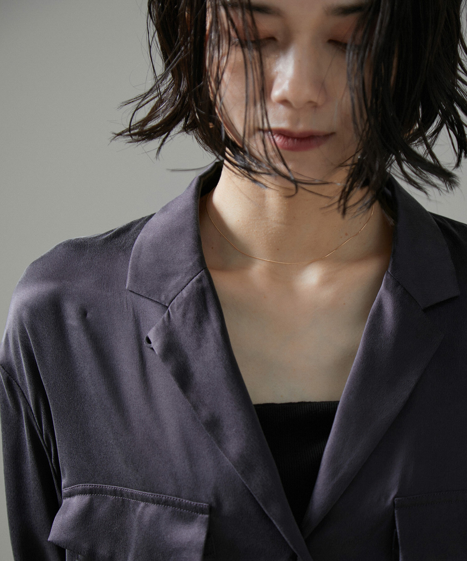 SALON adam et rope'「[24AW]GENTLE SILKシャツワンピース【セットアップ対応】」|その他|