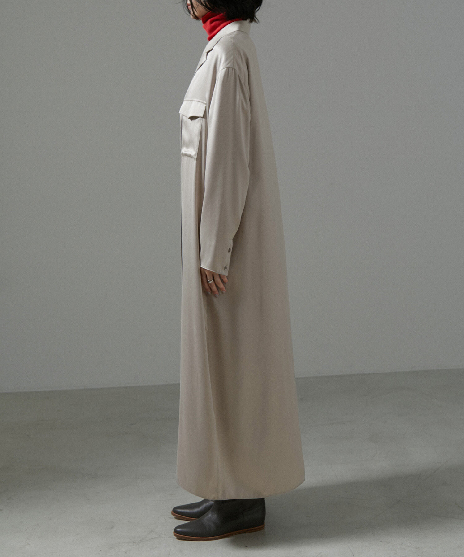 SALON adam et rope'「[24AW]GENTLE SILKシャツワンピース【セットアップ対応】」|その他|