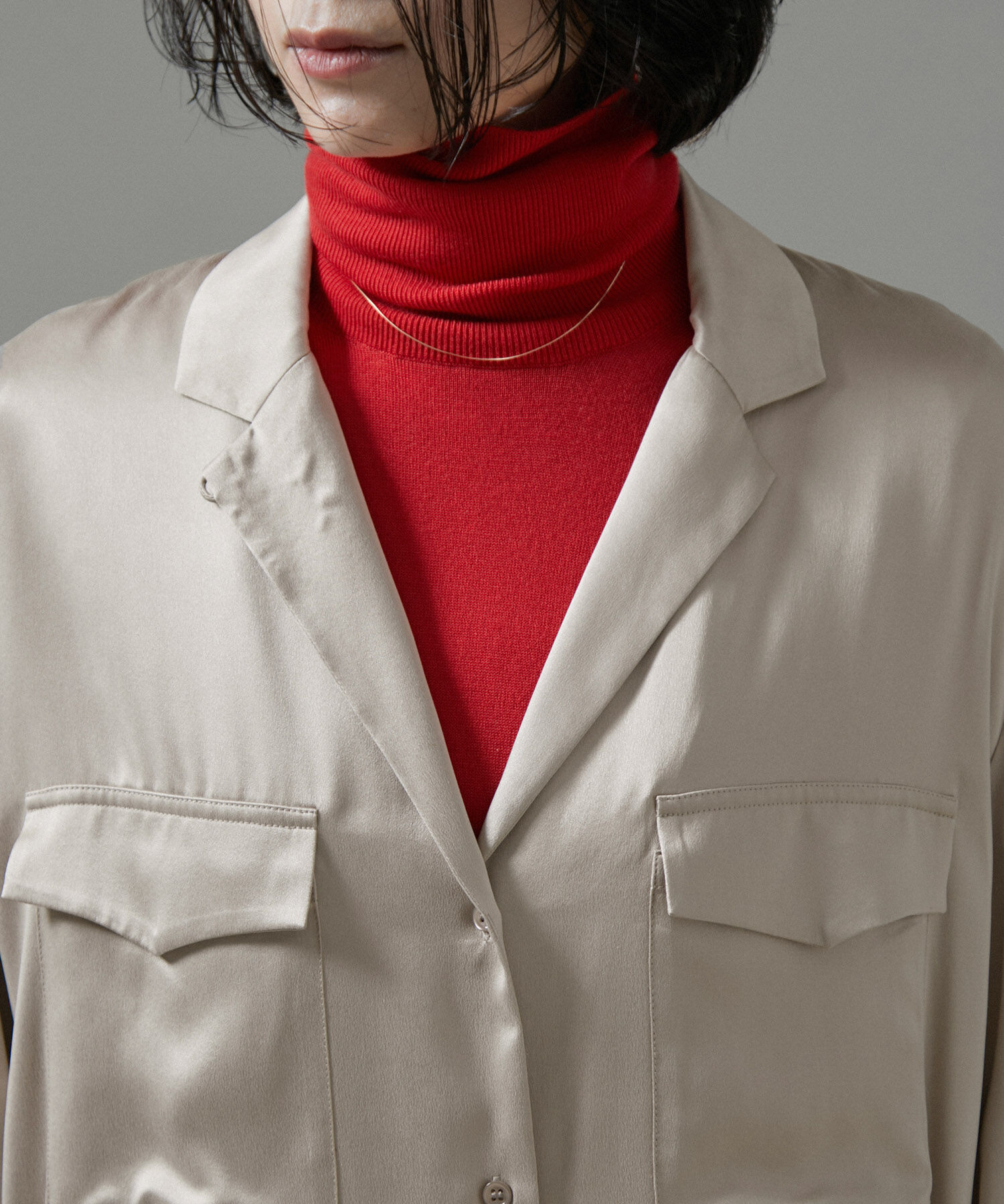 SALON adam et rope'「[24AW]GENTLE SILKシャツワンピース【セットアップ対応】」|その他|