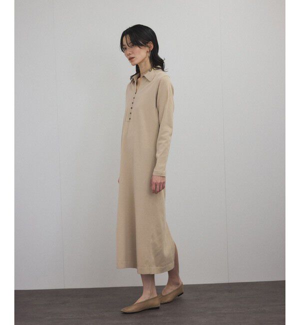 SALON adam et rope'「【WEB限定】スキッパーニットワンピース」|ワンピース|