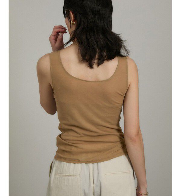 SALON adam et rope'「シアーコントラストカップ付きタンク」|タンクトップ|