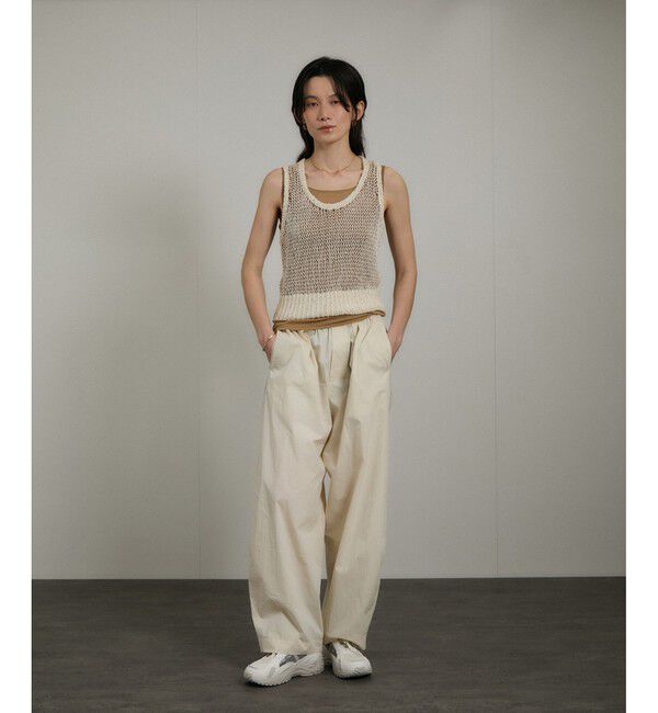 SALON adam et rope'「シアーコントラストカップ付きタンク」|タンクトップ|