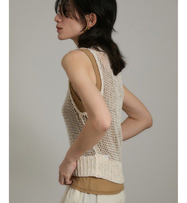 SALON adam et rope'「シアーコントラストカップ付きタンク」|タンクトップ|