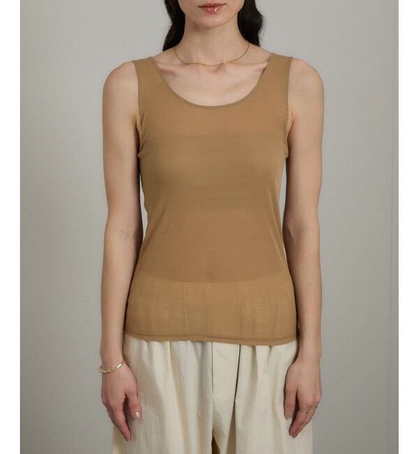 SALON adam et rope'「シアーコントラストカップ付きタンク」|タンクトップ|