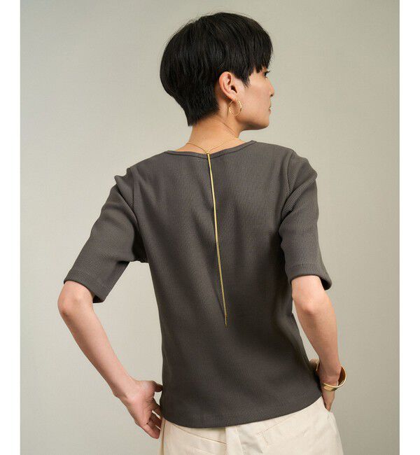 SALON adam et rope'「【WEB限定】プリマベールリブヘンリーネックTシャツ」|Tシャツ・カットソー|