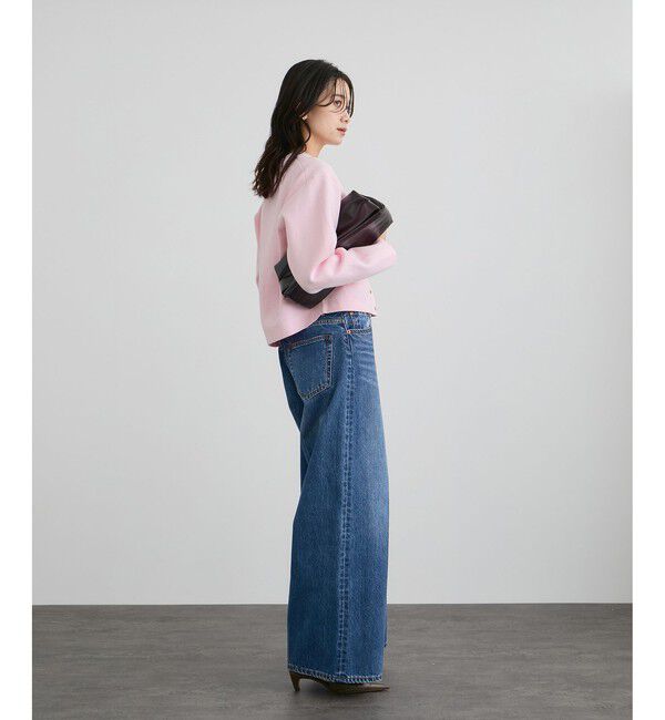 SALON adam et rope'「【WEB限定】ブルジョンボタンクルーネックカーディガン」|カーディガン|