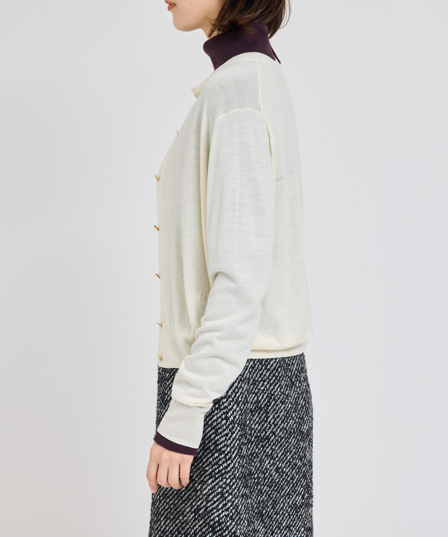 ROPE「SUPER160&rsquo;sメリノウールカーディガン【ロロ・ピアーナ社製ウール使用】/アンサンブル対応」|カーディガン|