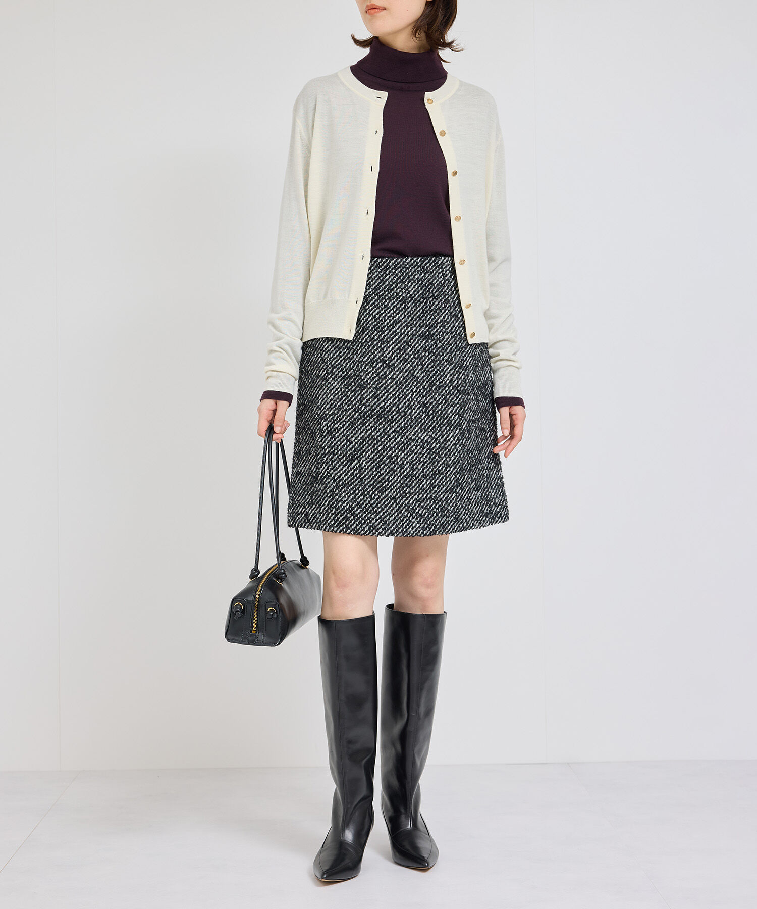 ROPE「SUPER160&rsquo;sメリノウールカーディガン【ロロ・ピアーナ社製ウール使用】/アンサンブル対応」|カーディガン|