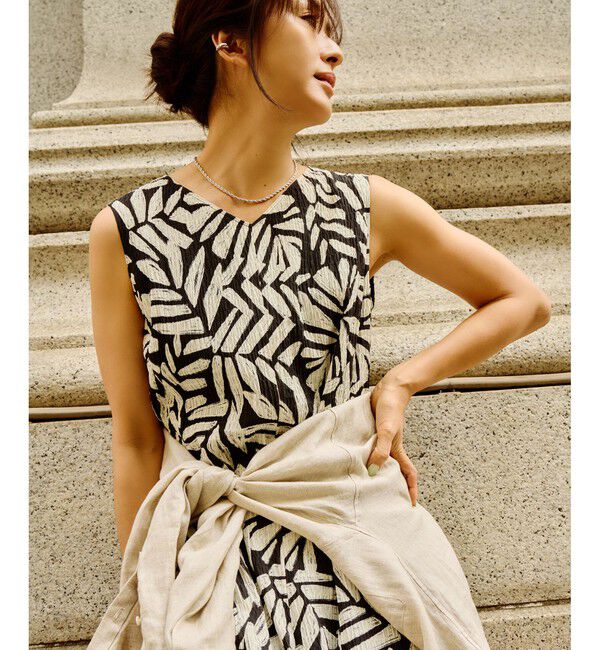 ROPE「【DEVEAUX（デヴォー）】Aラインフレアワンピース/洗える」|ワンピース|