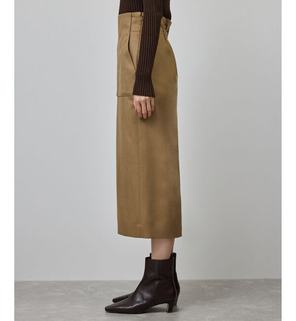 ROPE「[美人スカート]ウールレーヨンポケット付きタイトスカート(無地)/イージーケア・セットアップ対応」|スカート|