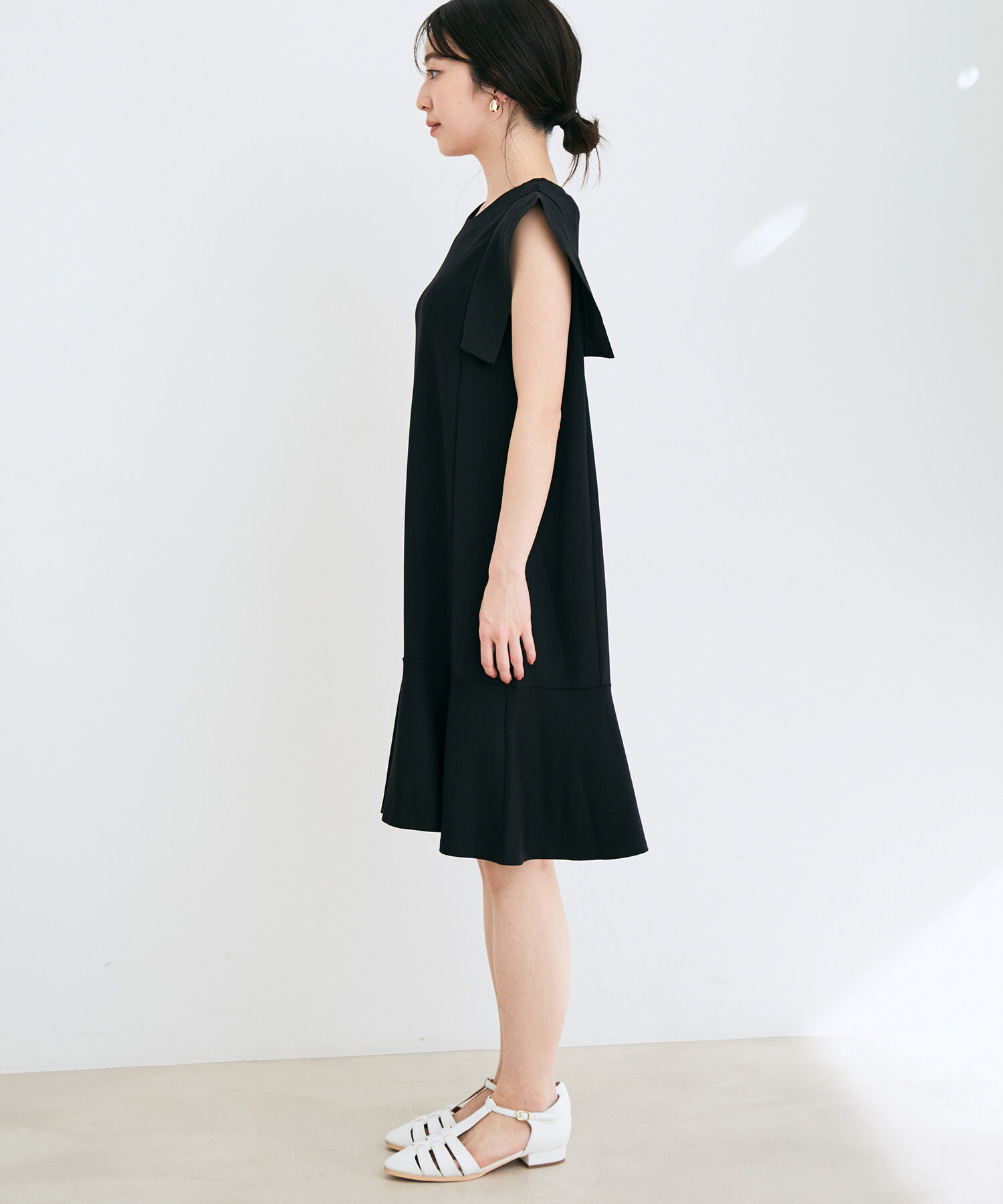 VIS「【WEB限定】異素材カットミニワンピース」|ワンピース|