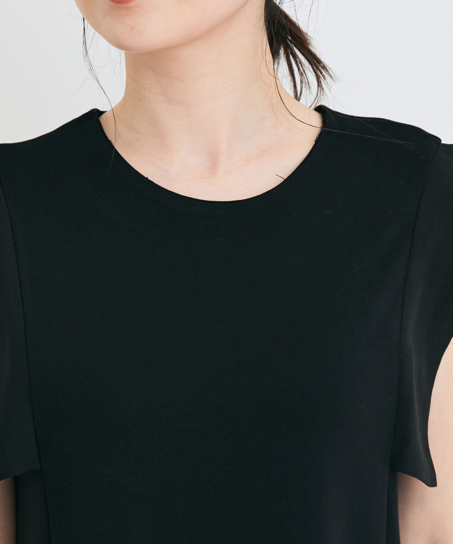 VIS「【WEB限定】異素材カットミニワンピース」|ワンピース|