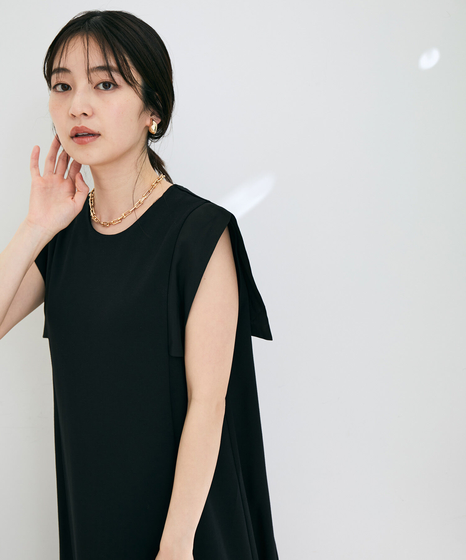 VIS「【WEB限定】異素材カットミニワンピース」|ワンピース|