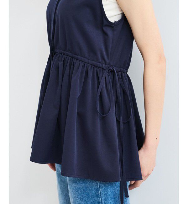 VIS「【WEB限定】ギャザーペプラムブラウス」|シャツ・ブラウス|